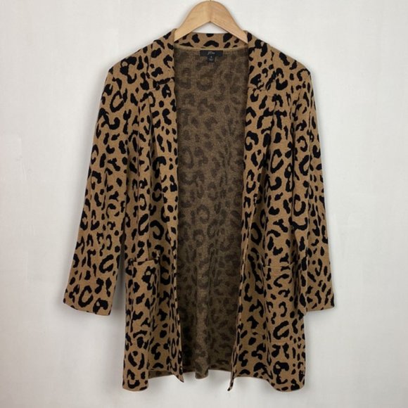 J.Crew S Sophie Sweater Blazer Cardigan Animal Leopard Print - Picture 2 of 13